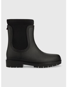 Holínky Tommy Hilfiger Rain Boot Ankle dámské, černá barva