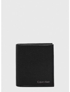 Kožená peněženka Calvin Klein černá barva, K50K509998