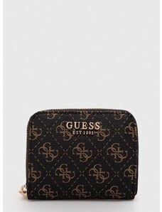 Peněženka Guess LAUREL hnědá barva, SWQE85 00370