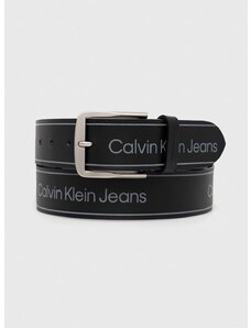 Kožený pásek Calvin Klein Jeans pánský, černá barva