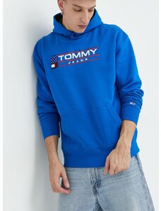Mikina Tommy Jeans pánská, s kapucí, s aplikací