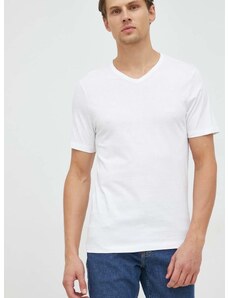 Bavlněné tričko BOSS 3-pack bílá barva