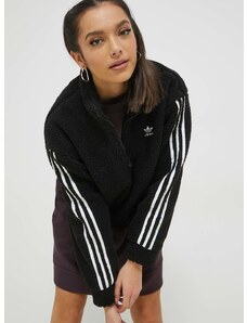 Mikina adidas Originals dámská, černá barva, s potiskem