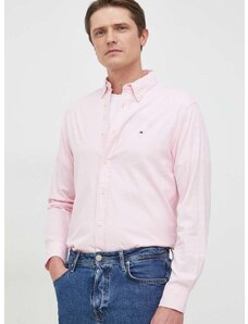 Košile Tommy Hilfiger pánská, fialová barva, regular, s límečkem button-down