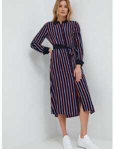 Šaty Tommy Hilfiger tmavomodrá barva, maxi