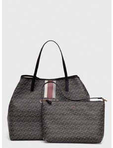 GUESS kabelka G legend satchel black white GLAMI.cz