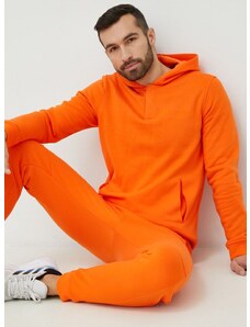 Tréninková mikina Calvin Klein Performance oranžová barva, s kapucí