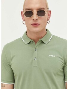 Polo tričko HUGO zelená barva