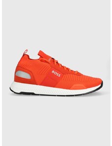 Sneakers boty BOSS Titanium červená barva, 50470596