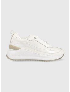 Sneakers boty Calvin Klein HW0HW01371 INTERNAL WEDGE LACE UP bílá barva