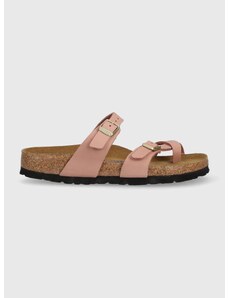 Semišové pantofle Birkenstock Mayari SFB dámské, růžová barva, 1024049