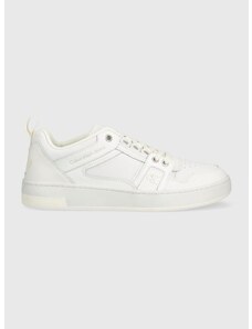 Kožené sneakers boty Calvin Klein Jeans YM0YM00575 BASKET CUPSOLE R LTH-TPU INSERT bílá barva