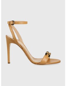 Kožené sandály Elisabetta Franchi hnědá barva, SA17L31E2