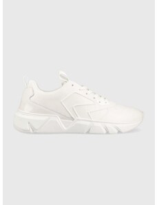 Kožené sneakers boty Calvin Klein LOW TOP LACE UP LTH HF bílá barva, HM0HM00995