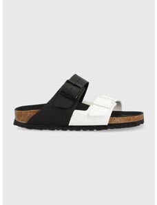 Pantofle Birkenstock Arizona Split dámské, černá barva, 1019712, 1019712-Blk/Whit