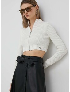 Bavlněný kardigan Calvin Klein Jeans dámský, béžová barva