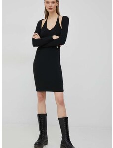Šaty a bolerko Calvin Klein Jeans černá barva, mini