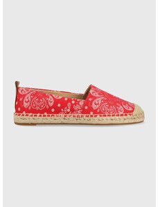 Espadrilky Lauren Ralph Lauren 802891444001 červená barva, 802891444001