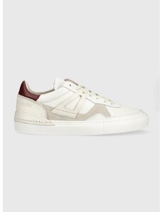 Kožené sneakers boty Tommy Hilfiger TH LAB COURT SNEAKER bílá barva, FM0FM04267