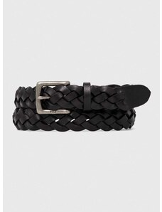 Kožený pásek Polo Ralph Lauren pánský, černá barva, 405805020