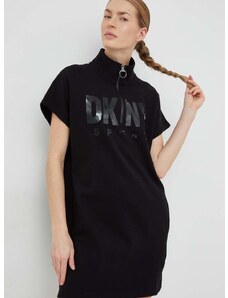 Šaty Dkny černá barva, mini, oversize, DP2D4040