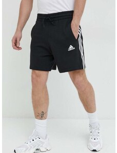 Bavlněné šortky adidas pánské, černá barva, IC9435