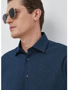 Košile Seidensticker Shaped tmavomodrá barva, slim, s klasickým límcem, 01.253750