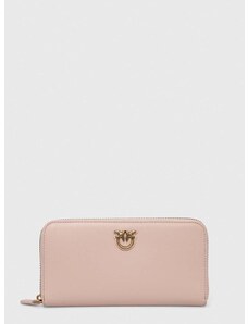 Kožená peněženka Pinko růžová barva, 100250 A0F1