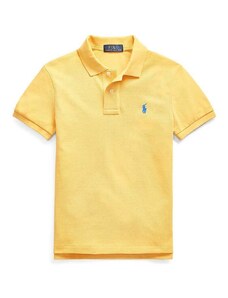Dětská bavlněná polokošile Polo Ralph Lauren žlutá barva