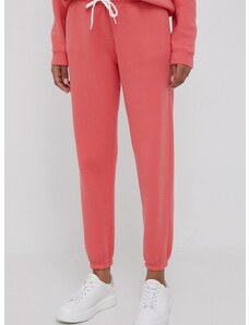 Tepláky Polo Ralph Lauren růžová barva, hladké