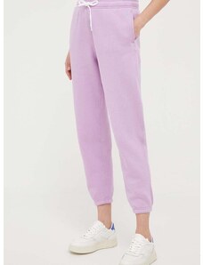 Tepláky Polo Ralph Lauren fialová barva, hladké