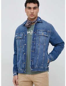 Džínová bunda Pepe Jeans Young Bandana pánská, tmavomodrá barva, přechodná