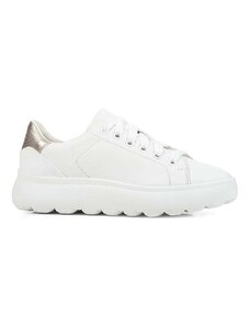 Kožené sneakers boty Geox Spherica Ec 4.1 bílá barva, D35TCB 085Y2 C0232