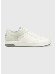 Sneakers boty Calvin Klein Jeans BASKET CUPSOLE HIGH/LOW FREQ bílá barva, YM0YM00611