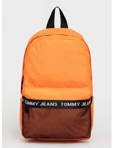 Batoh Tommy Jeans pánský, oranžová barva, velký, s potiskem