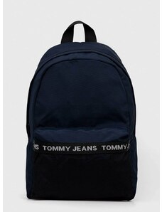 Batoh Tommy Jeans pánský, tmavomodrá barva, velký, s potiskem