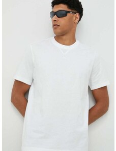 Bavlněné tričko adidas bílá barva, s aplikací, IC9788