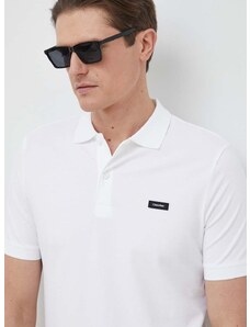 Polo tričko Calvin Klein bílá barva, K10K111196