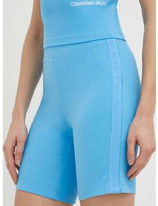 Kraťasy Calvin Klein Jeans dámské, s aplikací, high waist
