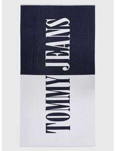 Bavlněný ručník Tommy Jeans tmavomodrá barva