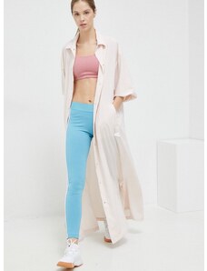 Šaty adidas růžová barva, maxi, oversize