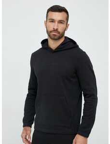 Tepláková mikina Calvin Klein Performance Essentials černá barva, s kapucí