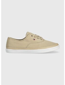 Tenisky Tommy Hilfiger ESSENTIAL KESHA LACE SNEAKER dámské, béžová barva, FW0FW06955