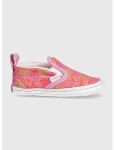Dětské boty Vans IN Slip On V Crib ROSE MPINK růžová barva
