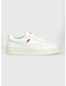 Kožené sneakers boty Levi's Glide bílá barva, D7521.0001