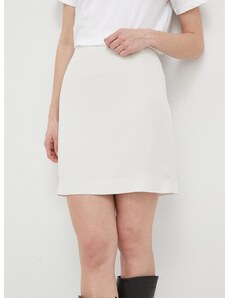 Sukně Calvin Klein béžová barva, mini