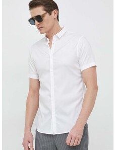 Košile Armani Exchange pánská, bílá barva, regular, s klasickým límcem, 8NZC51 ZNYXZ NOS