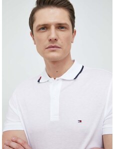 Polo tričko Tommy Hilfiger bílá barva