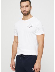 Bavlněné tričko Tommy Hilfiger bílá barva, s potiskem, UM0UM02916