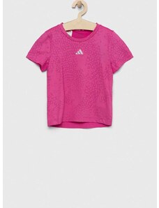 Dětské tričko adidas G RUN TEE fialová barva